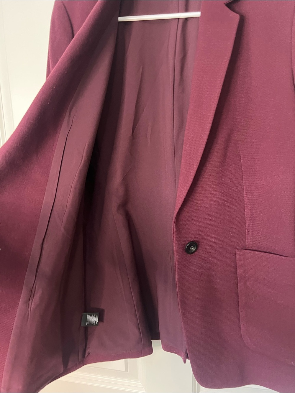 Ann Taylor Maroon Single-Button Notched Blazer - Picture 6 of 6